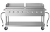 Thumbnail image #6 for KoolMore 60-Inch Mobile Outdoor Charbroiler Grill with 8 Burners, Dual 30-Inch Griddle Plates, Propane