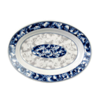 Thumbnail image #1 for Thunder Group Dragon 2109DL Deep Oval Melamine Asian Platter, 7 oz, 9 x 6-3/4 in, Blue Case of 10 Dozen