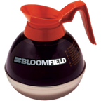 Thumbnail image #1 for Bloomfield (Middleby) DCF8885O3 Decaf Coffee Decanter, Unbreakable Plastic & Stainless Steel, Orange Handle Case of 3