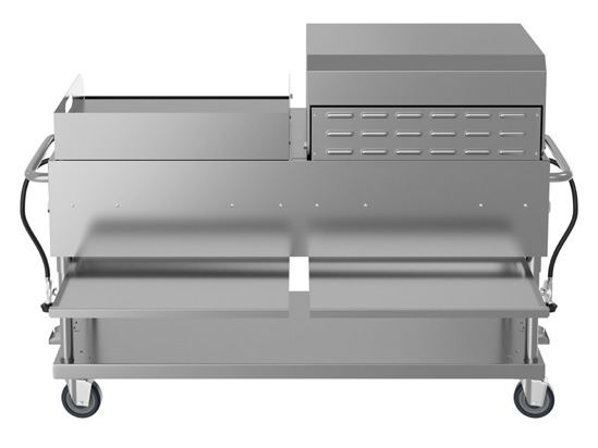 Product image #5 for KoolMore 8-Burner Mobile Commercial Outdoor Grill Charbroiler with 30-Inch Roll Dome Cover, Propane