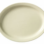 Thumbnail image #1 for Libbey Porcelana Cream 740-901-134 Porcelain Platter, 13-1/4"L x 11"W x 1-1/4"H, Oval, Narrow Rim, Cream White