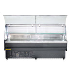 Thumbnail image #1 for USR Brands Coldline SDC98 Refrigerated Curved Glass Meat Deli Display Case, 98.5"W, Grey, Self-Contained Refrigeration