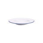 Thumbnail image #1 for G.E.T. Settlement Bistro B-220-W/CB Melamine Enamelware Bowl, 24 oz, 11", White with Cobalt Blue Trim 1 Dozen