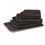 Thumbnail image #1 for G.E.T. NS-1418-BK . . Rectangular Non-Slip Serving Tray, 14 x 18 in, Black Polypropylene Case of 12