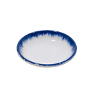 Thumbnail image #1 for Korin Inc SDS-103 Round China Sauce Dish, 1.5 oz, White with Blue Accent Rim