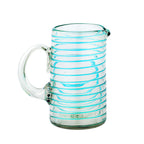 Thumbnail image #1 for Ten Strawberry Street Meridia 7MCR285 Hand-Blown Mexican Glass Pitcher with Handle and Lid
