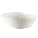 Thumbnail image #1 for CAC China Sushi Signature SUS-B10 Conical Porcelain Dinner Bowl, 78 oz., 10-1/2 in. Dia. x 3 in. H, Embossed, Bone White 1 Dozen