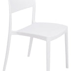 Thumbnail image #1 for Tramontina USA, Inc. 92094-010 Outdoor White UV-Resistant Fiberglass Resin Chair with Solid Plastic Back and Seat Case of 4