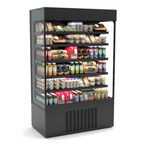 Thumbnail image #1 for Hussmann Evolve MDN4775B1A-QS Open-Front Self-Contained Multi-Deck Refrigerated Display Case, Black, 46-7/8"W