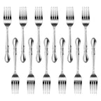 Thumbnail image #2 for New Star Foodservice Inc. 58642 Dinner Fork, 18/0 Stainless Steel, 1.8mm Gauge, Rose Pattern Case of 24 Dozen