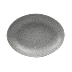 Thumbnail image #1 for G.E.T. Tenaya - EGS RT107OV-GS Deep Oval Melamine Plate, Granite Stone Gray, 32 oz, 10 x 7 x 2 in Case of 6