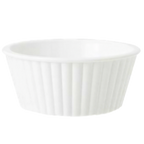 Thumbnail image #1 for G.E.T. GET ER-404-W . . 4 oz White SAN Plastic Fluted Ramekin Dozen Case of 4 Dozen