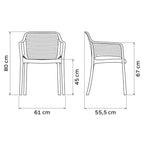 Thumbnail image #2 for Tramontina USA, Inc. 92151-030 Blue Plastic Outdoor Armchair Case of 4