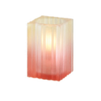 Thumbnail image #1 for Sterno Classic Elegance 80190 Liquid Wax Candle Lamp, Ribbed Two-Tone Sunset Glass, 4-1/2" H x 3" Dia.
