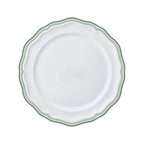 Thumbnail image #1 for Steelite International Folio, Porcelain 62585FP812 9" Round Porcelain Rim Plate, Adelina Triple Line Green, Scalloped Edge Case of 2 Dozen