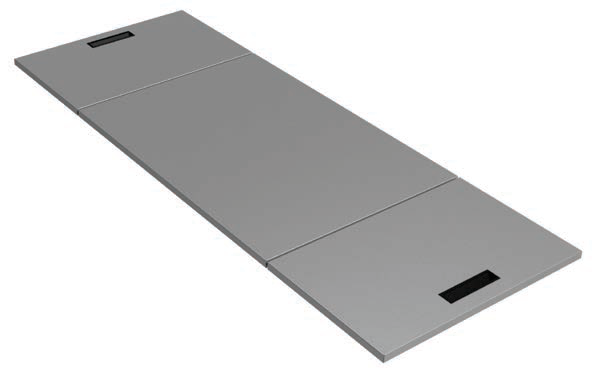 Product image #4 for Advance Tabco HC-3 Hinged Stainless Steel Cover for 3-Well Cold Food Tables