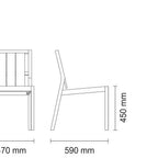 Thumbnail image #2 for Tramontina USA, Inc. 14613-371 Stackable Brazilian Cherry Wood Chair with Slat Back and Wood Seat