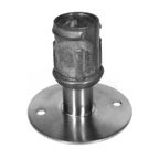 Thumbnail image #1 for GSW USA FT-SP3 Adjustable Stainless Steel Bullet Foot with Flange, 3-1/2" Diameter x 1-1/4" Height for 1-5/8" OD Tubing Case of 48