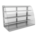 Thumbnail image #1 for RPI Industries Vienna VIDD4-34-R-CV Dry Countertop Pastry Display Case, 57-1/8" W, Full-Service, 3 Adjustable Glass Shelves, LED Lighting