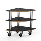 Thumbnail image #1 for Steelite International Mogogo, Modular MGCMLX04MSXW 3-Tier Modular Corner Buffet Unit, Triangular, 29-1/2" x 29-1/2" x 35"H