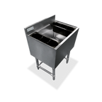 Thumbnail image #1 for Steel Works Stainless SWIB184812-7CPT Underbar Ice Bin, 48"W x 18-1/2"D, 145 lb Capacity, 7-Circuit Cold Plate, 3" Backsplash
