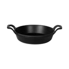 Thumbnail image #1 for G.E.T. Illogical - EGS MFP6381-B Melamine Fry Pan Server, 6-3/8" Diameter, Dual Handles, Faux Cast Iron, Black Case of 12