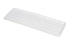 Thumbnail image #4 for Channel White Rectangular High-Impact Styrene Bakery Display Platter Tray, 10.5 x 30 Inch