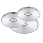 Thumbnail image #1 for Alegacy Foodservice Products Optima APC80 Economy Stock Pot Cover, 19-Inch Round Aluminum, Handled Case of 6