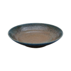Thumbnail image #1 for Korin Inc BWL-931 Asian Soup Bowl, China, 32 oz, 9 in, Shallow, Brown Mosaic Interior, Blue Rim