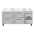 Thumbnail image #2 for Continental Refrigerator RA68NBS-D 68" Worktop Refrigerator, 4 Drawers, 1 Half-Height Door, Stainless Steel Top