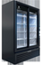 Thumbnail image #5 for Beverage Air Marketeer Two-Section Reach-In Glass Door Merchandiser Refrigerator, Sliding Doors, 41.66 Cu. Ft., Bottom-Mount, Black