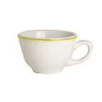 Thumbnail image #1 for Steelite International HL Ivory HL50863933 China Coffee Cup, 7.25 oz, Carolyn Styleline Yellow, Scalloped Edge Case of 3 Dozen