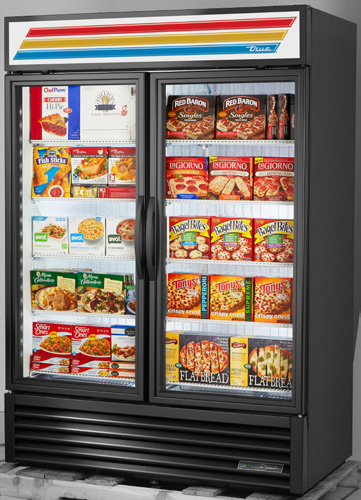 Product image #6 for True 54-Inch Two-Section Glass Door Freezer Merchandiser, Self-Contained Bottom Mount, White