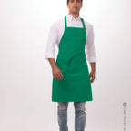 Thumbnail image #1 for Chef Works F8 -KEL-0 Butcher Apron, Kelly Green, Poly/Cotton Blend, 1 Divided Pocket, Adjustable Neck Buckle
