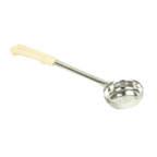 Thumbnail image #1 for Thunder Group SLLD103PA 3 oz Perforated Portion Control Serving Spoon, Stainless Steel with Ivory Plastic Handle Case of 120