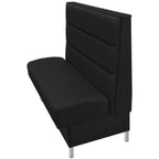 Thumbnail image #1 for Oak Street Hudson HUD-7242-SGL Single Booth, 72"L x 42"H, Horizontal Channelback, Upholstered Springless Seat