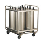 Thumbnail image #1 for Lakeside 7410 Unheated Mobile Dish Dispenser, Open Frame, 4 Compartments, Round Plates up to 10-1/8"