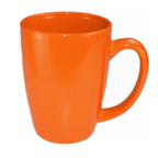 Thumbnail image #1 for International Tableware Cancun 8286-210 14 oz Orange Ceramic Coffee & Tea Cup with Handle Case of 3 Dozen