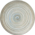 Thumbnail image #1 for International Tableware Moroccan™ MR-166 ™ Round Porcelain Plate, 10-1/2" Diameter, Cream with Soft Blue & Brown Swirls 1 Dozen