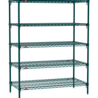 Thumbnail image #1 for Metro Super Erecta SA-1860K3-63-S5 Super Adjustable Super Erecta® Starter Wire Shelving Unit, 60"W x 18"D x 63"H, 600 lb. capacity per shelf, 2000