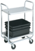 Thumbnail image #4 for Vollrath Thrift-I-Cart 2-Shelf Utility Bus Cart, 400 lb Capacity, Chrome-Plated Tubular Steel, 24 x 16 in Shelves