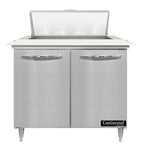 Thumbnail image #1 for Continental Refrigerator Designer Line D36N8C 36" One-Section Sandwich Prep Table, 8-Pan, Stainless Steel, Front-Breathing