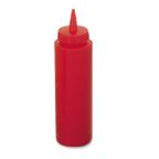 Thumbnail image #1 for Alegacy Foodservice Products 2401 24 oz Red Polyethylene Ketchup Squeeze Bottle with No-Drip Tip 1 Dozen