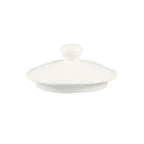 Thumbnail image #1 for CAC China Lion Head LN-15-LID Porcelain Tureen/Bouillon Lid Only, 5-1/2" Diameter, 1-3/4"H, Super White Case of 2 Dozen