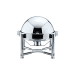 Thumbnail image #1 for Steelite International WNK, Buffet 5370S531 Round 6 qt Roll-Top Chafing Dish, 18/10 Stainless Steel