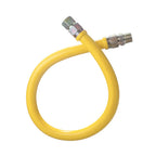 Thumbnail image #1 for AllPoints Foodservice Parts & Supplies 321032 Gas Hose, Plastic-Coated Stainless Steel, 1/2" MPT x 24"