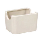 Thumbnail image #1 for Vertex China Buckingham SPH-W Rectangular Vitrified China Sugar Packet Holder, 3-1/2" x 2-5/8", American White Case of 4 Dozen