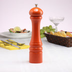Thumbnail image #2 for Chef Specialties Autumn Hues 10951 Professional Pepper Mill, 10" High, Wood, Butternut Orange, Tempered Stainless Steel Gear