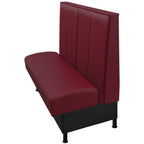 Thumbnail image #1 for Oak Street Farley FAR-4842-SGL Single Upholstered Restaurant Booth, 48"L x 42"H, 12" Vertical Channelback, Finished Ends and Back