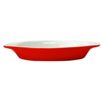 Thumbnail image #1 for International Tableware WRO-8-EW-CR Welsh Rarebit Dish, 8 oz., Oval Ceramic, with Handles Case of 3 Dozen